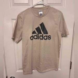 adidas Beige T-Shirt with Black Logo